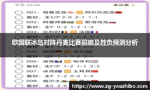 欧国联冰岛对阵丹麦比赛前瞻及胜负预测分析